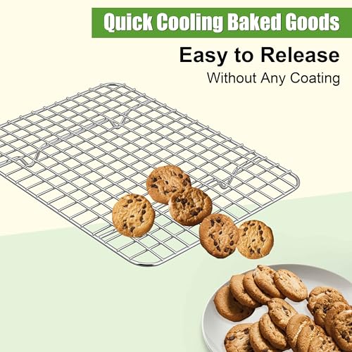 Stainless Steel Cooling Rack Set for Quarter Sheet Pan (11.75" x 9")