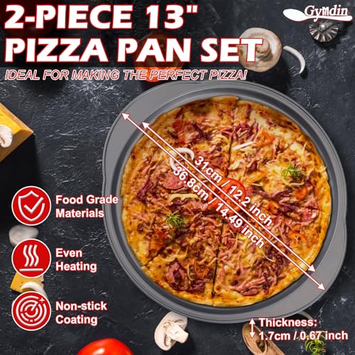 13" Round Pizza Pan for Oven (2 Count)