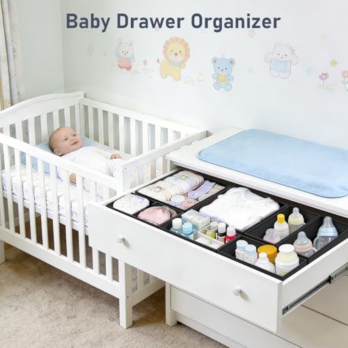Drawer Organizer Clothes (Black / 28 Pack)