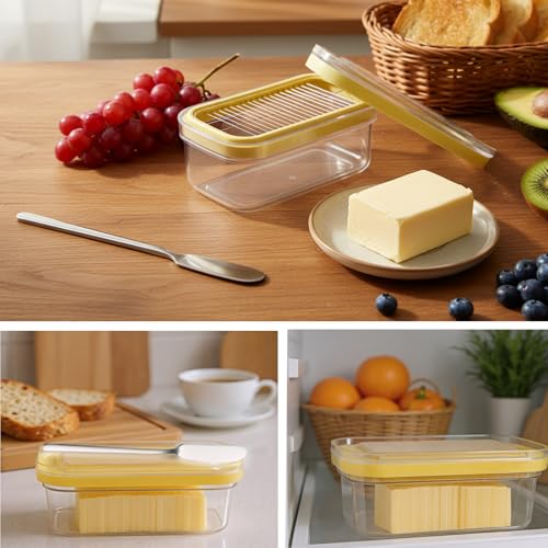 Butter Dish with Cutter & Lid