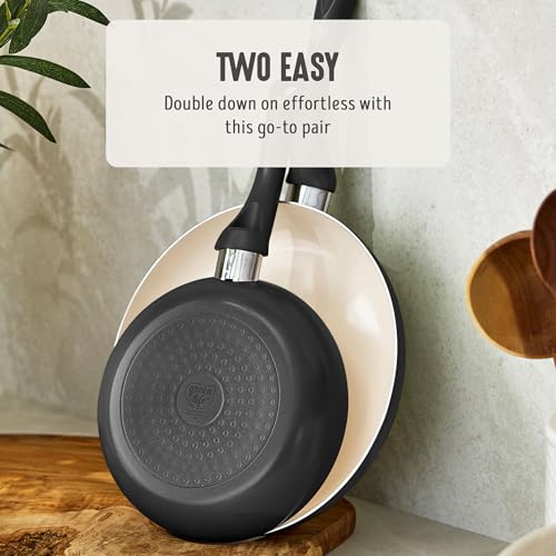2 Piece 8" & 10" (8" and 10" Frying Pan Skillet Set / Graphite Black)