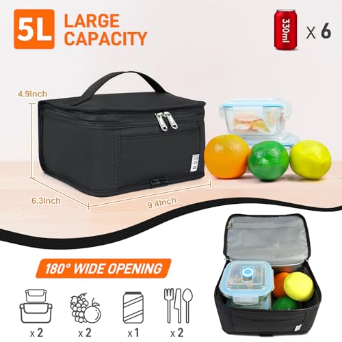NOL Mini Insulated Lunch Bag for Women Men Kids