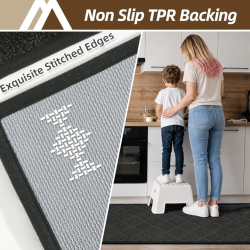 Kitchen Runner Rugs Non (Black / 24"X 72")