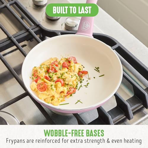 Non Stick Fry Pan Set (7" & 10" Frying Pan Skillet Set / Pink)