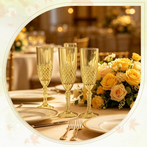 24 Pack Plastic Champagne Flutes (24 Count)