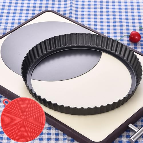 Tart Pan 9 Inch Tart Pans Removable Bottom (9.5 X 1.2 Inch)