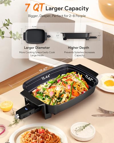 Medley XL Digital Electric Skillet (Black)