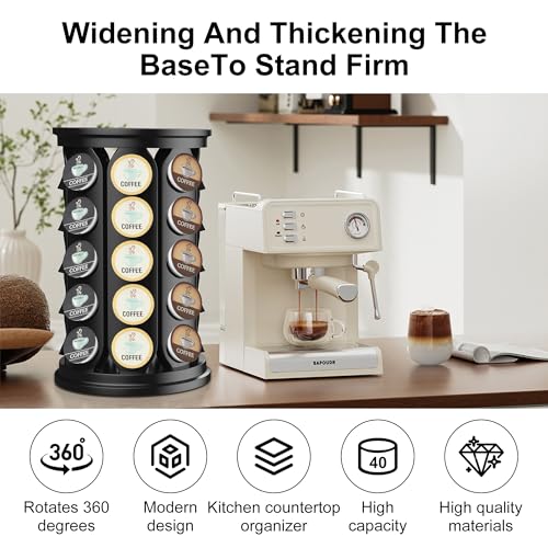 K Cup Holder Coffee Pods Holder with 40 K (Black)