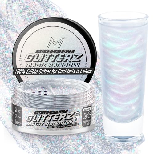 Rainbow Edible Glitter for Drinks & Cakes (10 Grams / 16. Iridescent Rainbow)