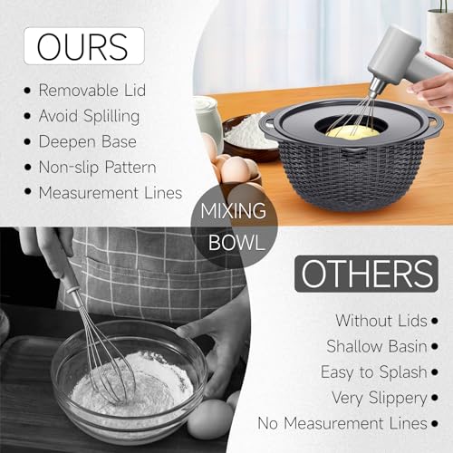 4 1 Colander with Lid Set (Dark Gray)