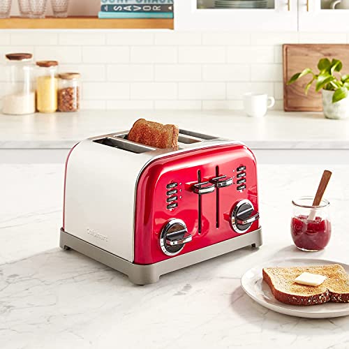 4 Slice Metal Classic Toaster (Metallic Red)