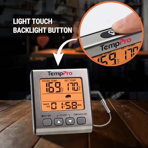 TempTrack Digital Meat Thermometer for Cooking and Grilling