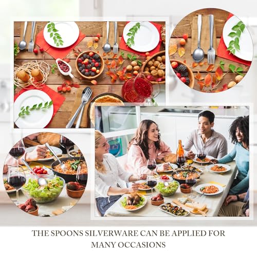 200 Pieces Forks and Spoons Silverware Set Stainless Steel Dinner