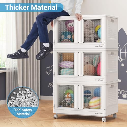 400Qt Stackable Storage Bins with Lids (White / 100 GAL)