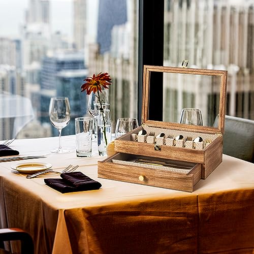 Silverware Box (2 Layer Carbonized Black)