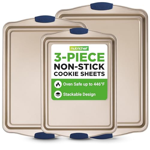 3‑Piece Non‑Toxic Cookie Sheets for Baking (3 Piece Set)