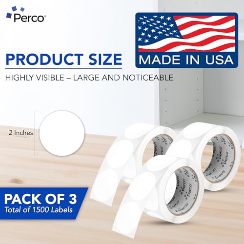 White Perforated Round Circle Dot Sticker 2 (White / 2 Inch)