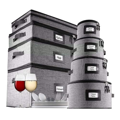 Fine China Storage Containers Hard Shell 8 Piece Set