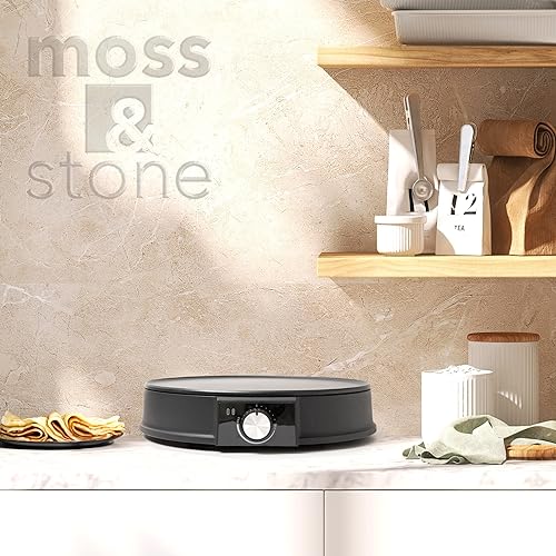 12” Electric Crepe Maker Machine (12 Inch Corded / Black / Round)