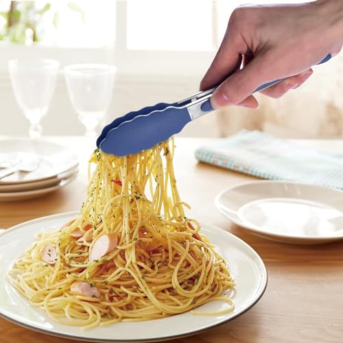 Small Silicone Kitchen Tongs 7 (Classic Blue)