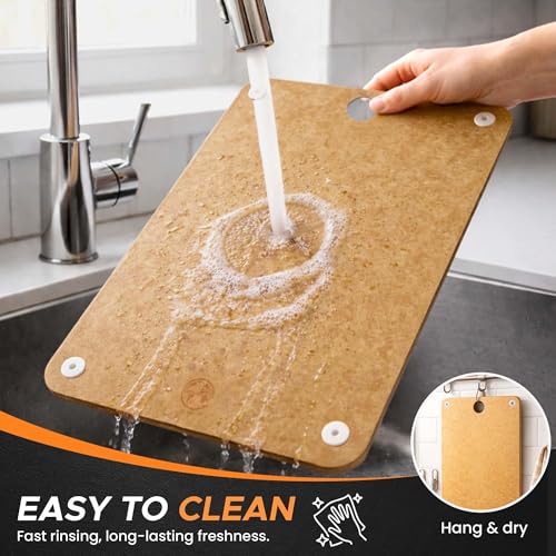 Earth’s Dreams Composite Wood Cutting Board 17” x 12” (Tan-Single)