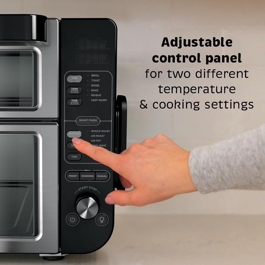 DCT451 12-in-1 Smart Double Oven with FlexDoor, Thermometer, FlavorSeal, Smart Finish, Rapid Top Convection and Air Fry Bottom , Stainless Steel (12-in-1 w/ Flexdoor)