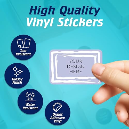 Custom Vinyl Stickers Your Image (Lavender Swirls / 5x3)