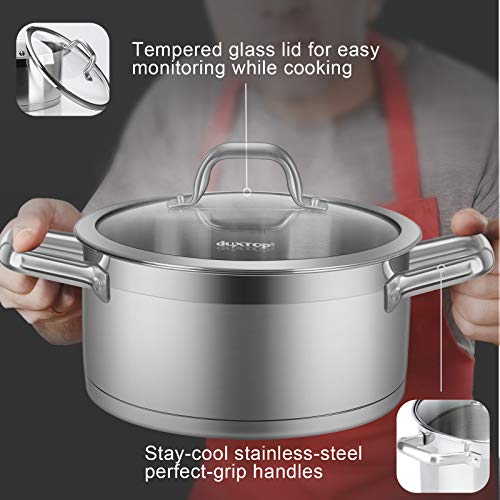 Stainless Steel Stock Pot with Lid (4.2 Quarts)