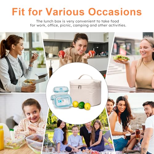 NOL 4L Insulated Lunch Bags for Women Cooler Bag Lightweight Nylon Waterproof Lunch Box For Work