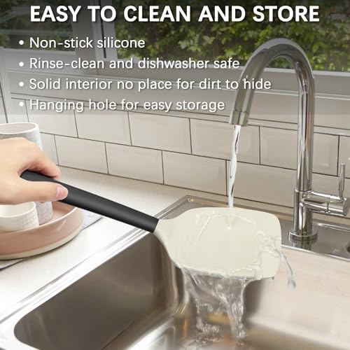 2 Pack Silicone Spatula Set (BeigeBlack)