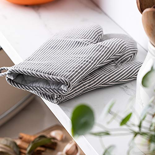 4Pcs Oven Mitts and Pot Holders (Gray)