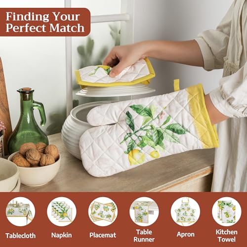 Pot Holders 100% Cotton Potholders (004 - Limoncello / 8" x 8" (Pot Holder Pack of 1))