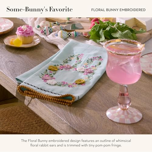 Cotton Dish Towel (Floral Bunny / 1-Pack)