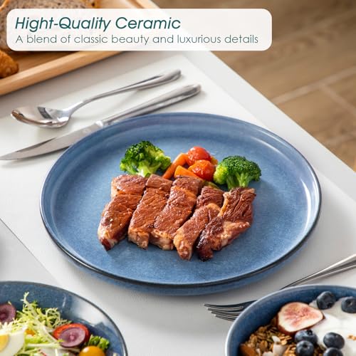 ANYA 24 Pieces Plates and Bowls Set (Blue / 24 Pcs (Service for 6))