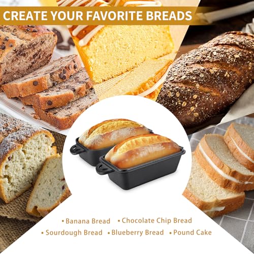 Cast Iron Loaf Pan with Lid 9x5 Inch (2 Count)