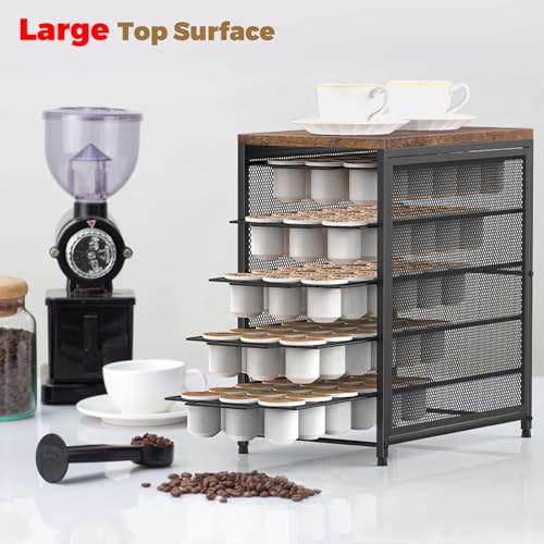 Coffee Pod Holder for Counter (Black-90 Pod)