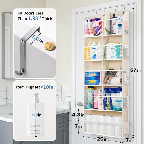 Over the Door Organizer (Beige / 1 Pack (Extra Large))