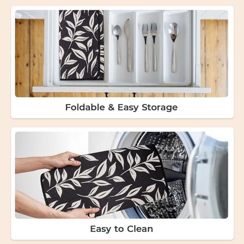 Dish Drying Mats 2 Pack (18''X24'' / Verdant Leaves)