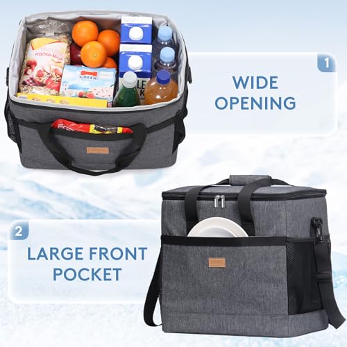 Cooler Bag 50 Cans Collapsible (50-Can(30L) / Dark Gray)