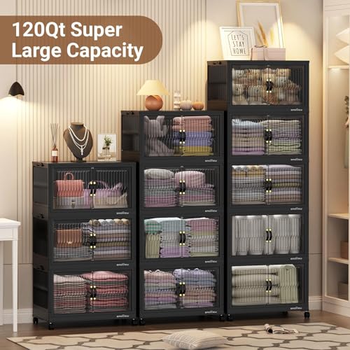360Qt Stackable Storage Bins with 3 Lids (3 Count)