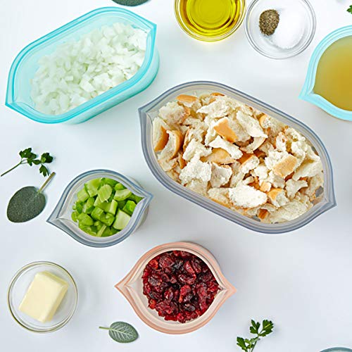 Reusable Food Storage Bags (Teal / Large Dish)