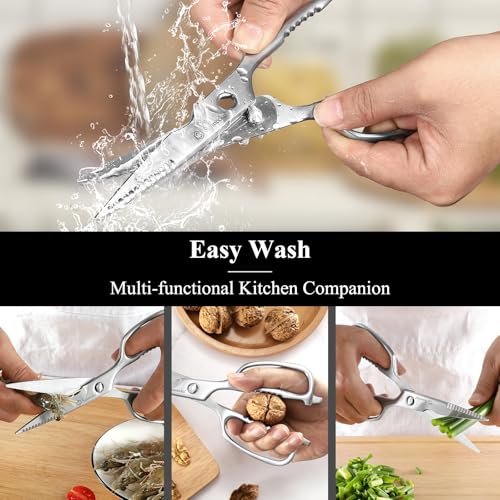 Kitchen Scissors for Food (8.5 Inch Silver)