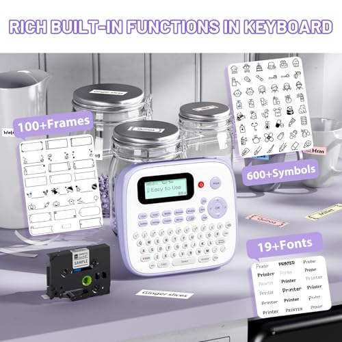 D210S Label Maker Machine with (Purple)