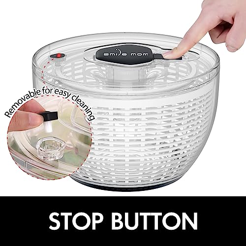 Salad Spinner Large Lettuce Spinner Kitchen Gadgets (6.3QT / White)
