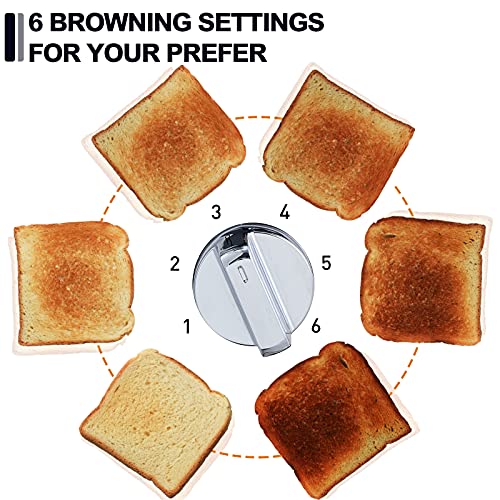 2 Slice Stainless Steel Toaster with Digital LED Display (Black Stainless Steel / 2 Slice)