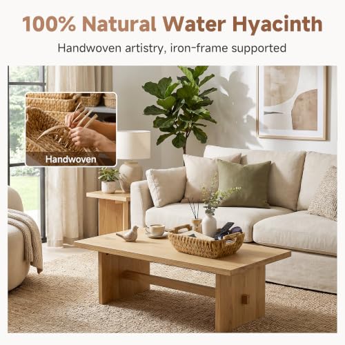 Wicker Baskets for Organizing (Natural(Water Hyacinth) / Medium)