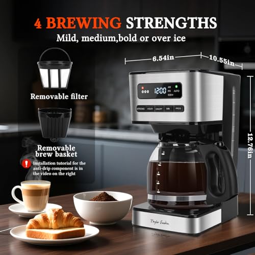 Programmable Coffee Maker 12 Cup (Black)