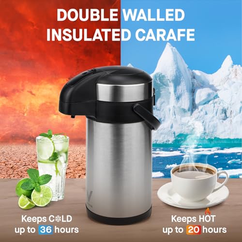Airpot Coffee Dispenser with Pump (140 Ounces / 1 Pack)