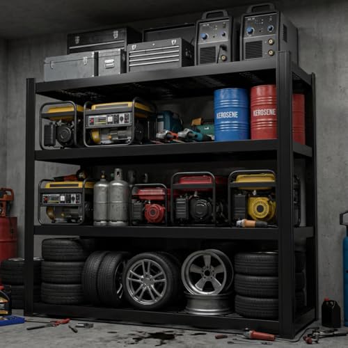 4 Tier Heavy Duty Garage Shelving (4T 71" W x 24" D x 71" H)