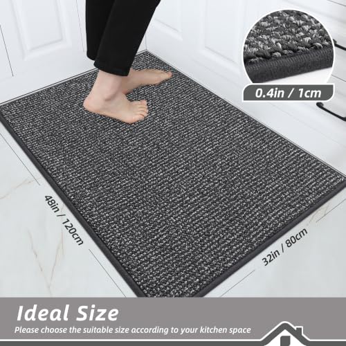 Kitchen Rugs 32"x48" (Charcoal / 32" X 48" (Rectangular))